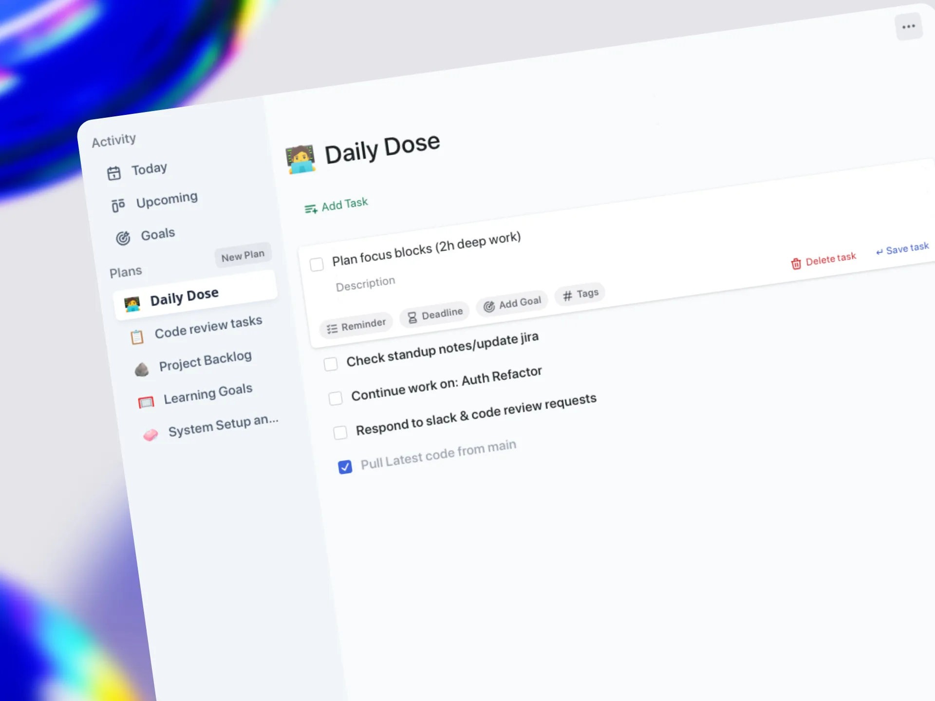 Do-mosh Planner - A planner for maintaining all the tasks at one place. Built on the principle of local first.